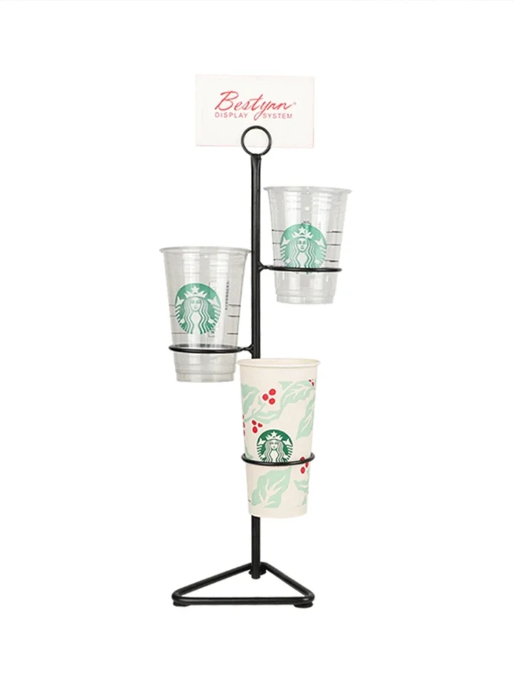 

Coffee shop, milk tea shop, cup holder utensils, creative beverage display