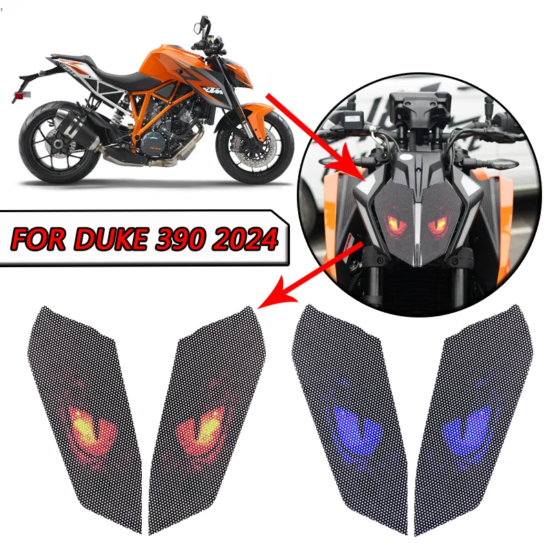 For DUKE390 2024 Motorcycle Headlight Scratch Resistant And Waterproof Decorative Stickers,Motorcycle Headlight Sticker