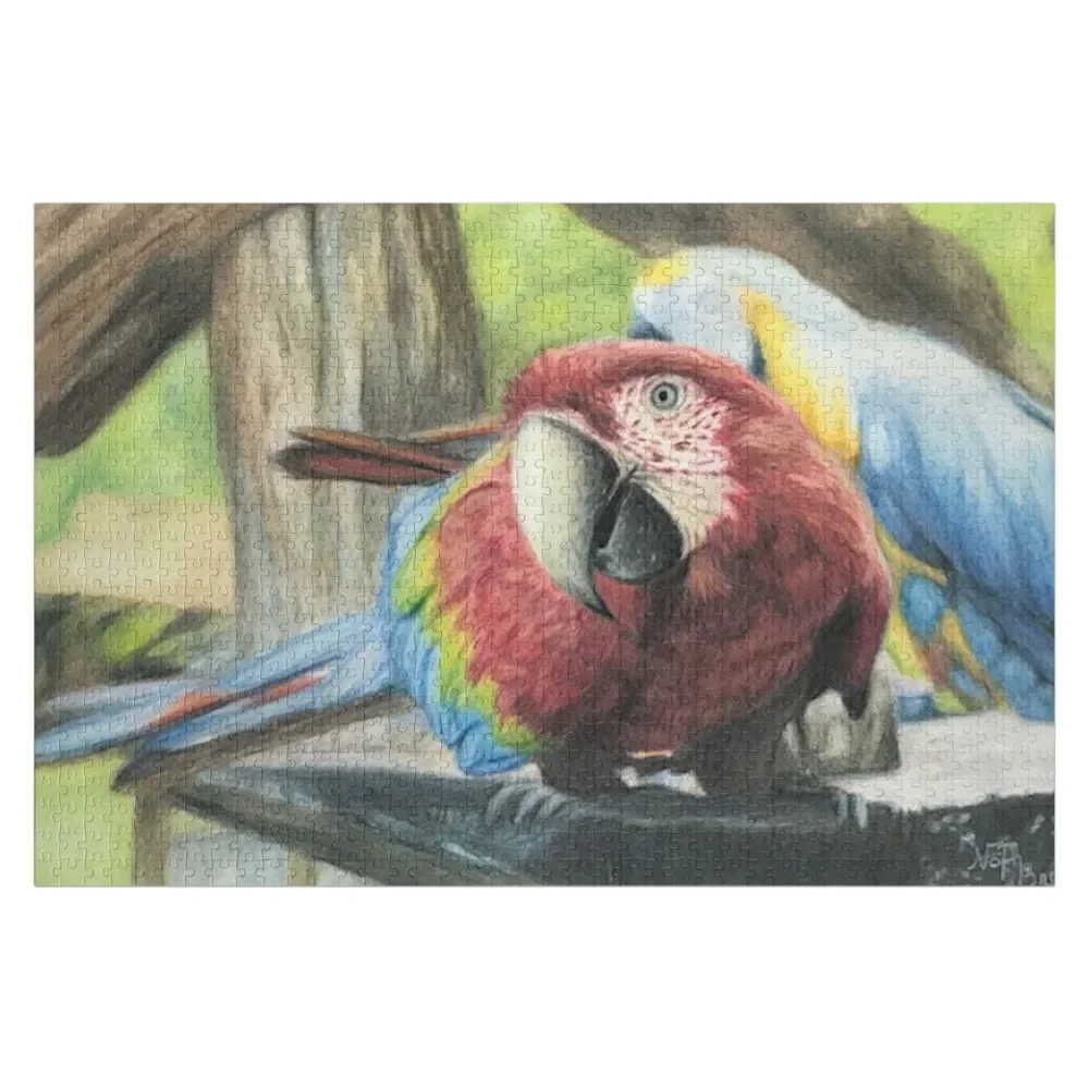 Scarlet Macaw parrot - bird lover Jigsaw Puzzle Children Christmas Gifts Custom Child Gift Puzzle