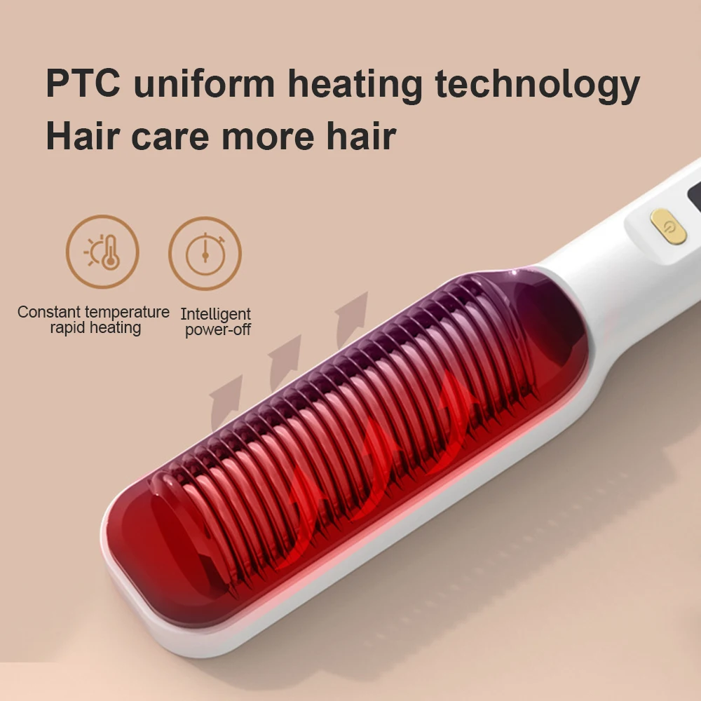 LED Electric Hot Comb Professional Quick Heated Hair Straightener Professional Negative Ion Hair Straightener Hair Straightener