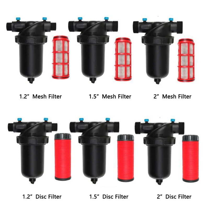 

1.25",1.5",2"Male Thread Irrigation Water Filter 120 Mesh Filter for Garden Agriculture Greenhouse Sprayer Watering
