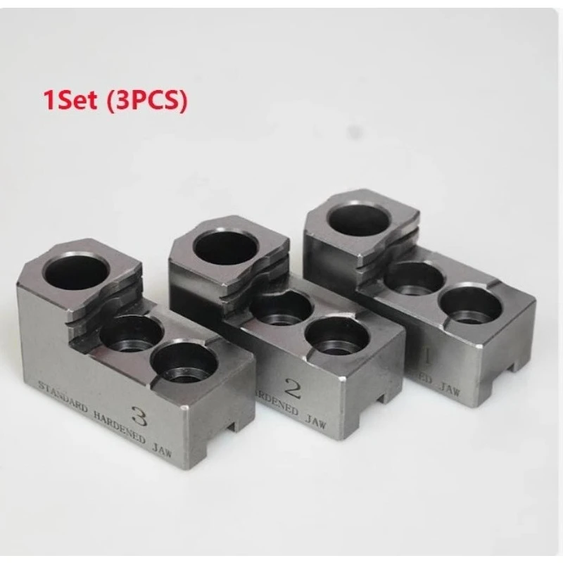 New 5" Hard Jaws 1.5mm x60 CNC Lathe Chuck Steel 3pc Set (1 Steps)