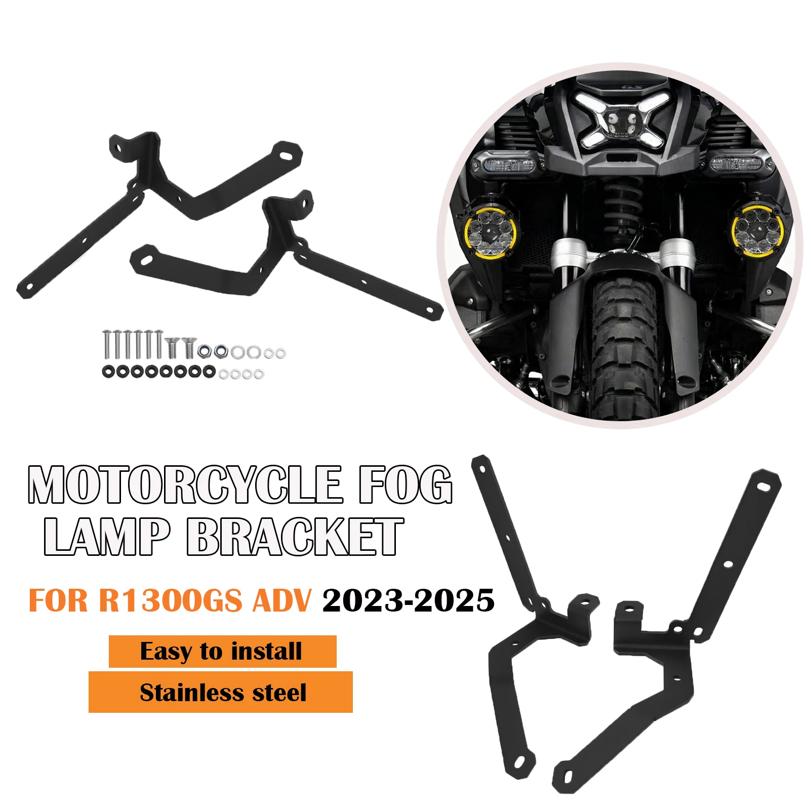 

For BMW R1300GS ADVENTURE R 1300 GS ADV 2023 2024 2025 Motorcycle Fog Lights Auxiliary Brackets Driving Lamp Spotlight Bracket