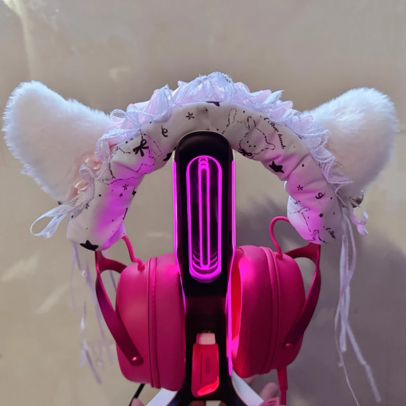 For Sonyxm4/XM5 Cat Ear Accessory Headband Decoration for Airpods