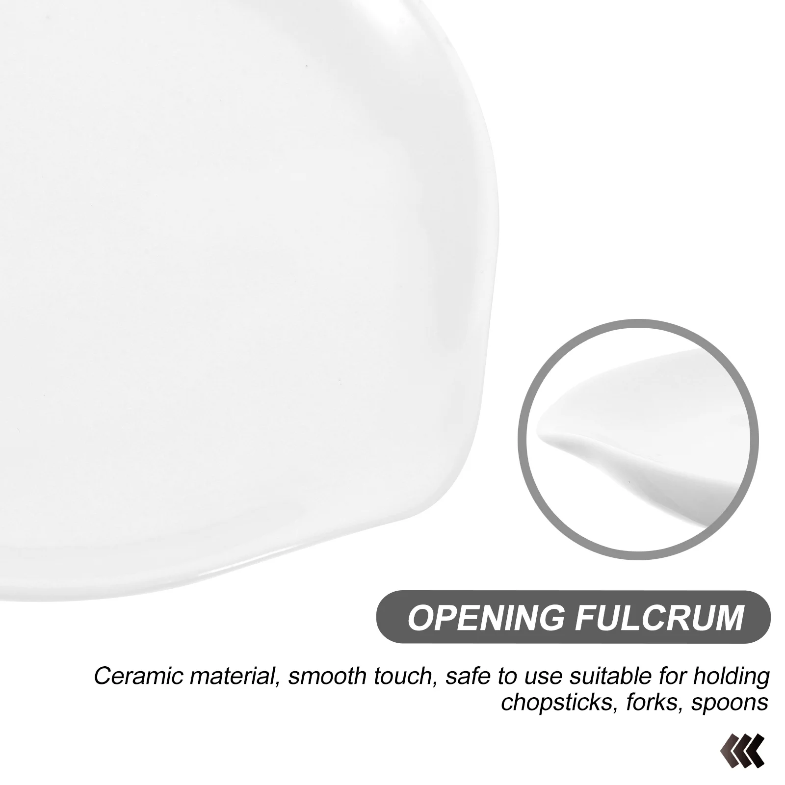 

Ceramic Spoon Rest Smooth Surface Scoop Holder Decorative Household Soup Spoon Rest Printing Scoop Container