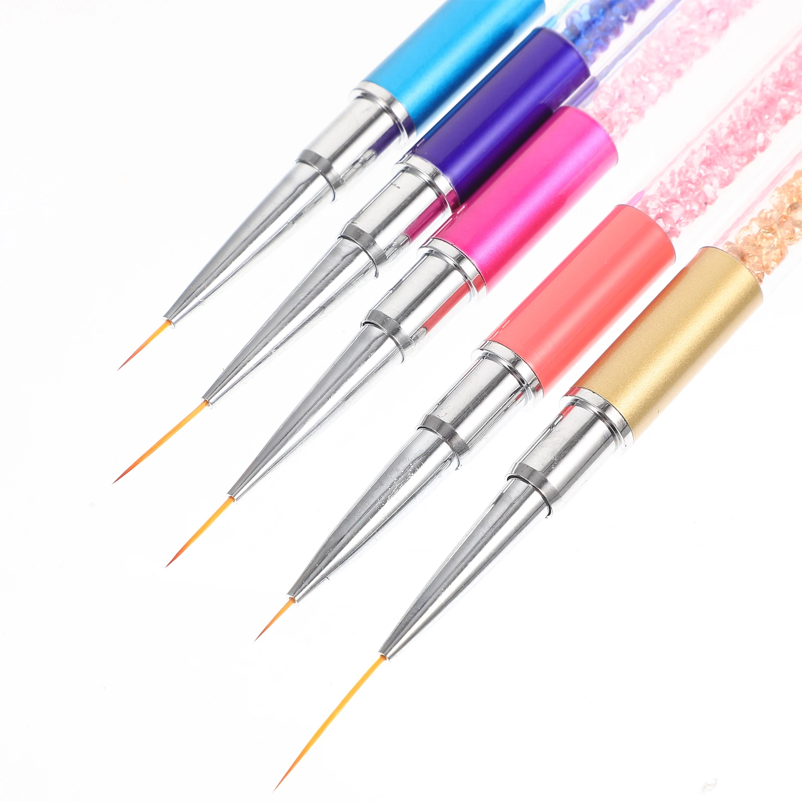 

5pcs Art Brushes Set Decorative Liner Pens Manicure Painting Tools Portable Design Kit Dotting Brushes For Diy Nail Decor