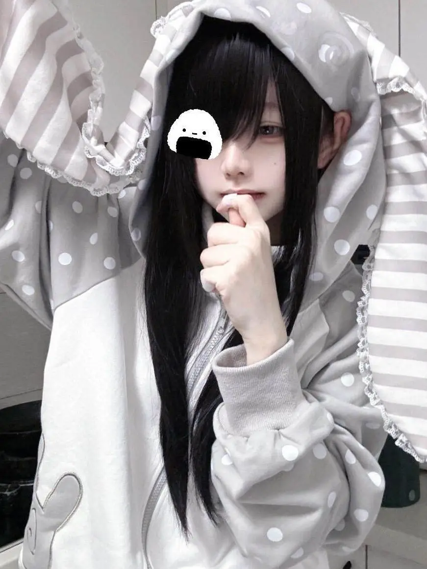 Kawaii Style Fleece Lined Zipper Hoodie Women's Thickened Autumn Winter Hat Sweatshirt Cute Rabbit Ear Design Casual Jacket