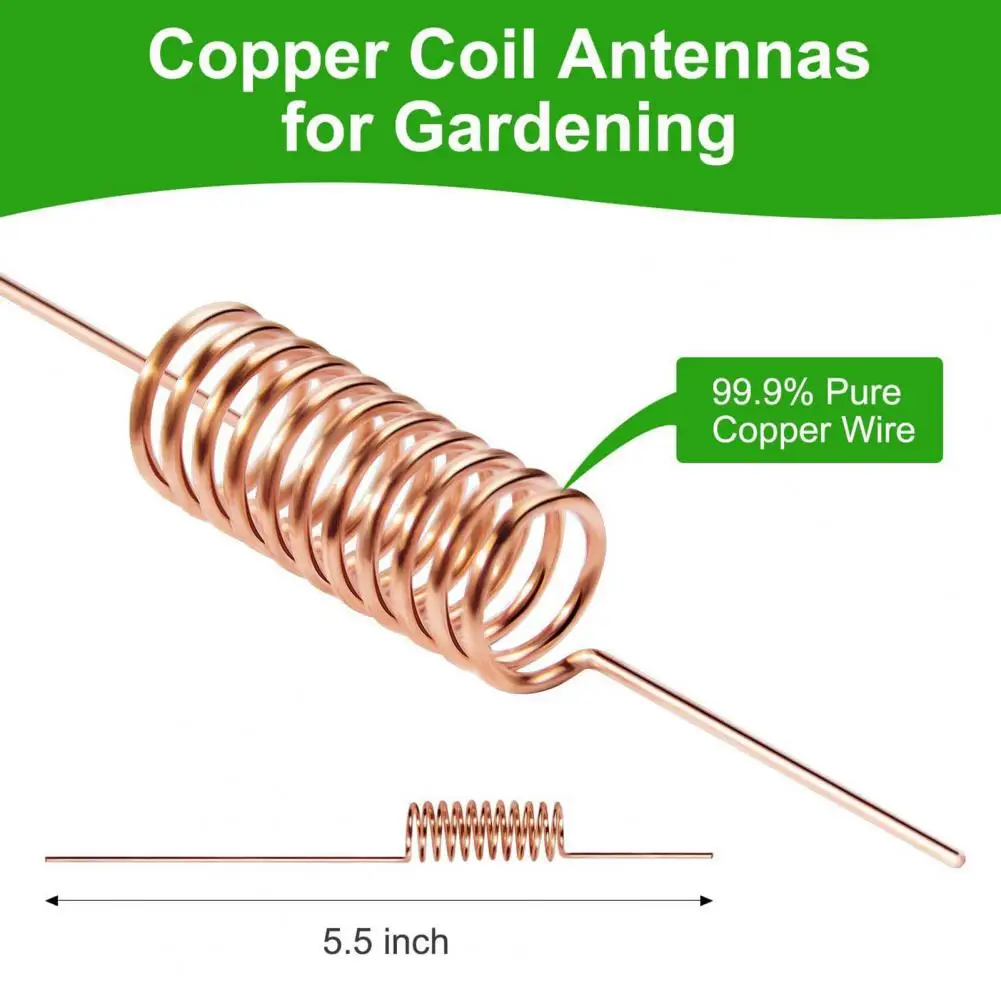 3/6 Pcs Copper Wire Coil For Gardening Electroculture Copper Antennas Stakes Spiral Copper Coil Stakes For Indoor Outdoor Plants