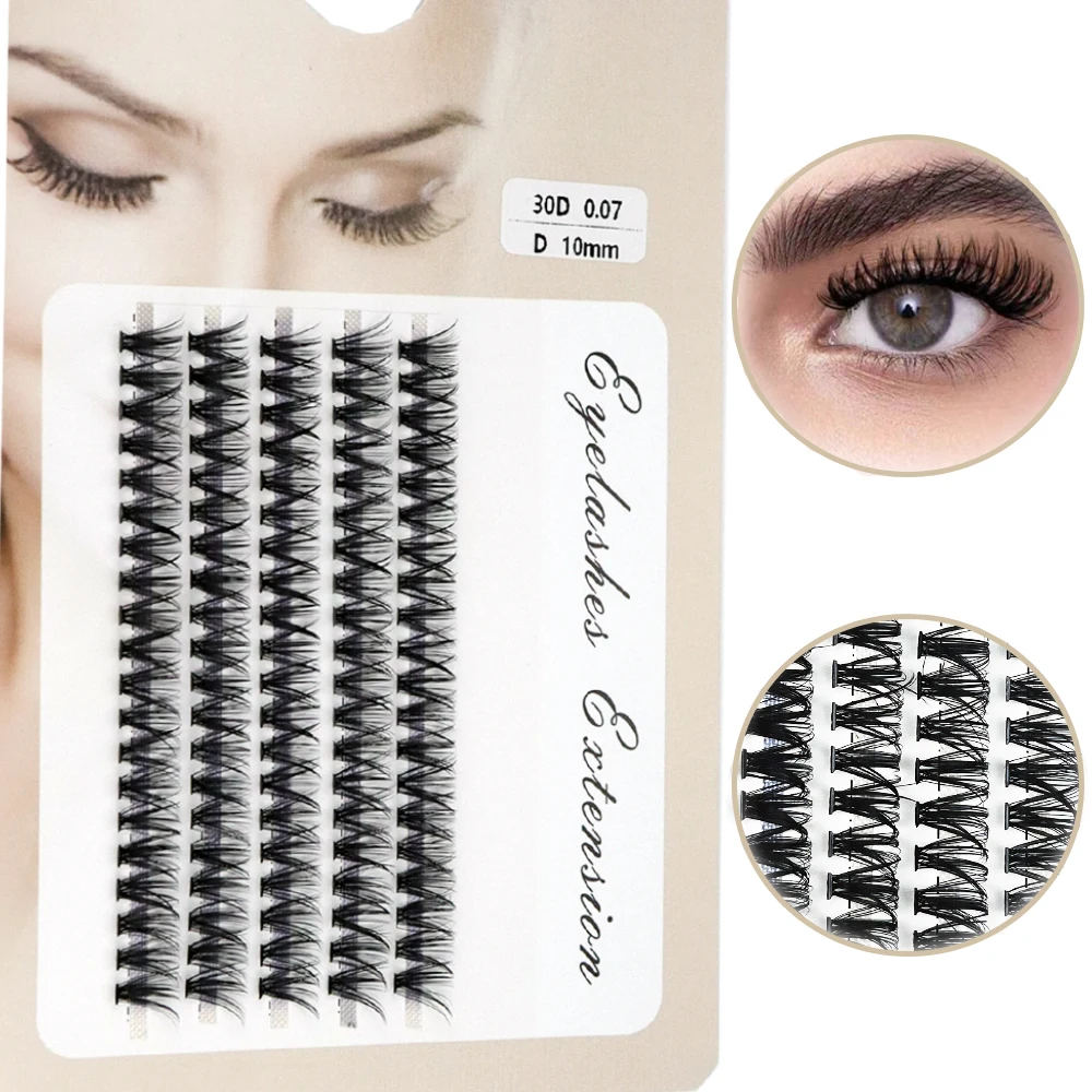 100 clusters, 20D/30D/40D eyelash extension wholesale natural long 3D volume effect fake eyelash bundle personal eyelash Cilias