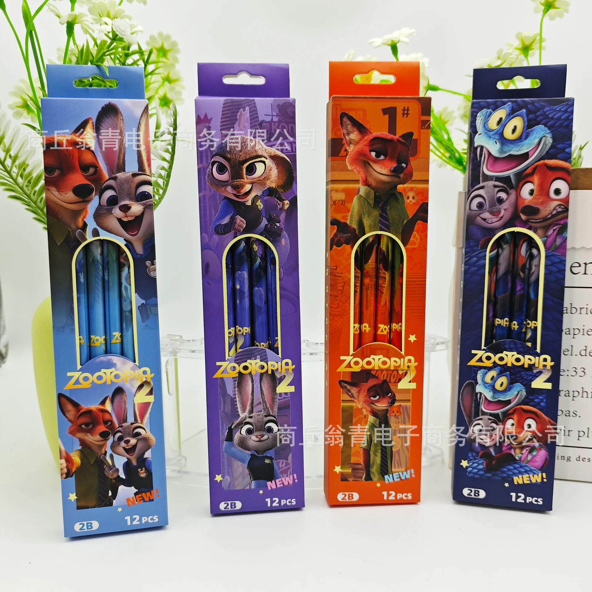 12/48pcs For Zootopia2 Pencil  HB 12pcs Boxed Pencil Drawing Pencils with Eraser Pencils for Children's School Supplies Gift