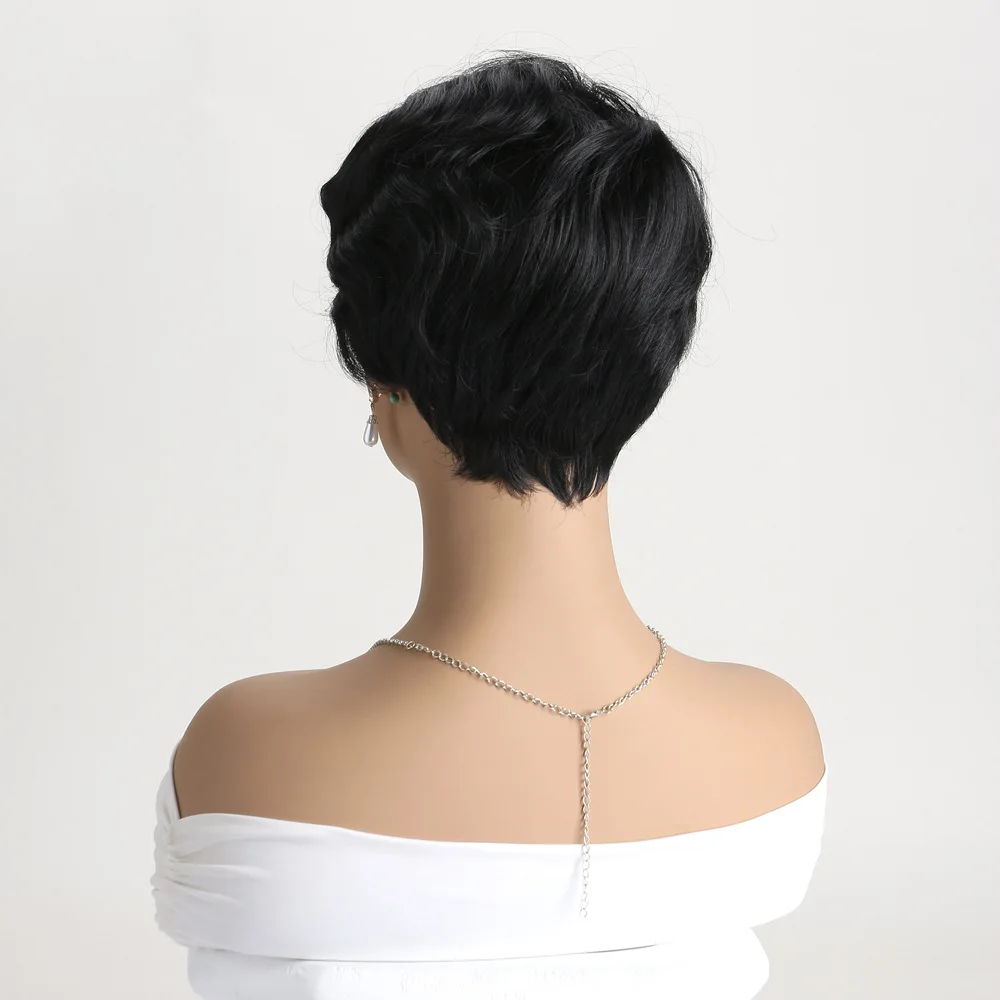 European and American Wigs, Women's Retro Short Curly Hair, Multicolor Synthetic Fiber Wigs, Short Hair Headpieces for Women