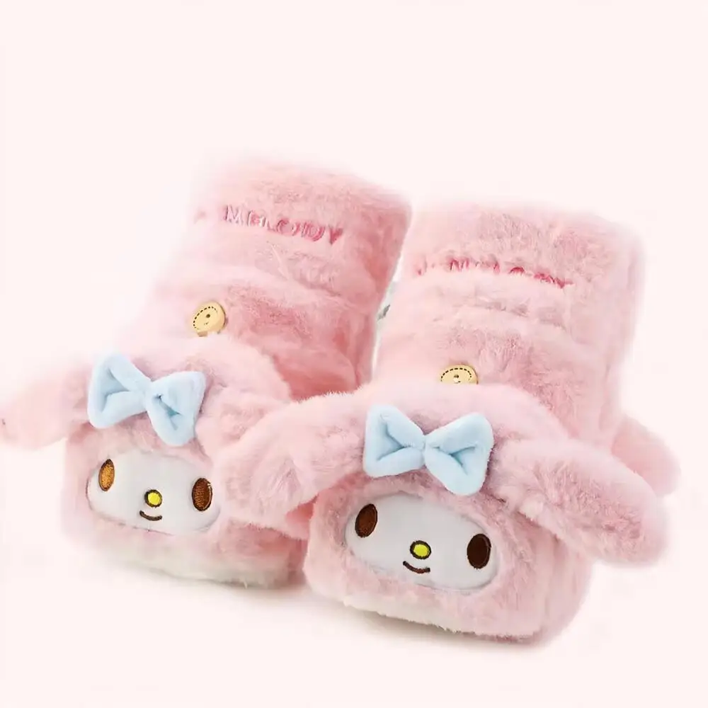 جديد أنيمي شخصية لطيف كيتي القط Kawaii أفخم رفرف قفازات مطرزة الشتاء رشاقته الدافئة قفازات الفتيات هدية الشتاء قفازات واقية لليد #4