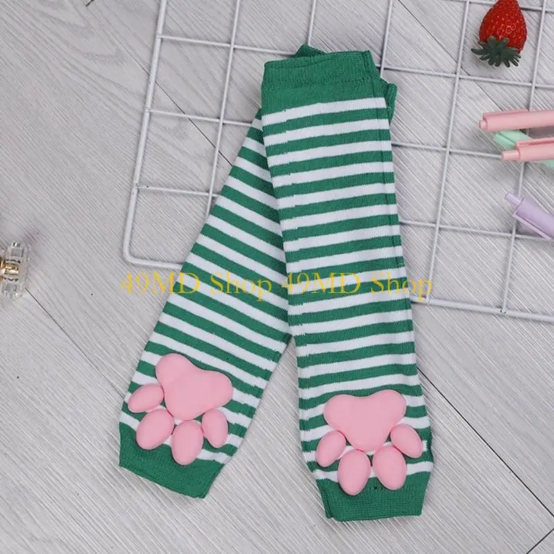 

49MD Novelty 3D Silicone for Cat Paw Gloves Fingerless Mittens Cosplay Pawpads Gloves Gift for Girlfriend Daily Wear