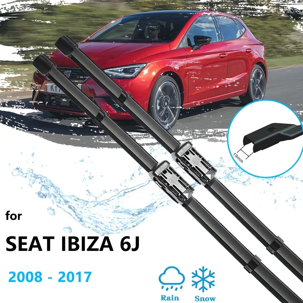 For Seat Ibiza Mk4 6J 6P 2008~2017 Cutter Accessories Hatchback Front Frameless Wiper Blades Brushes Window High Quality 24 16