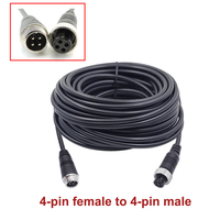 4-Pin M12 Aviation Video Extension Cable 1M 2M 5M 7M 10M 15M 20M for CCD Reversing Camera Camper Trailer J17