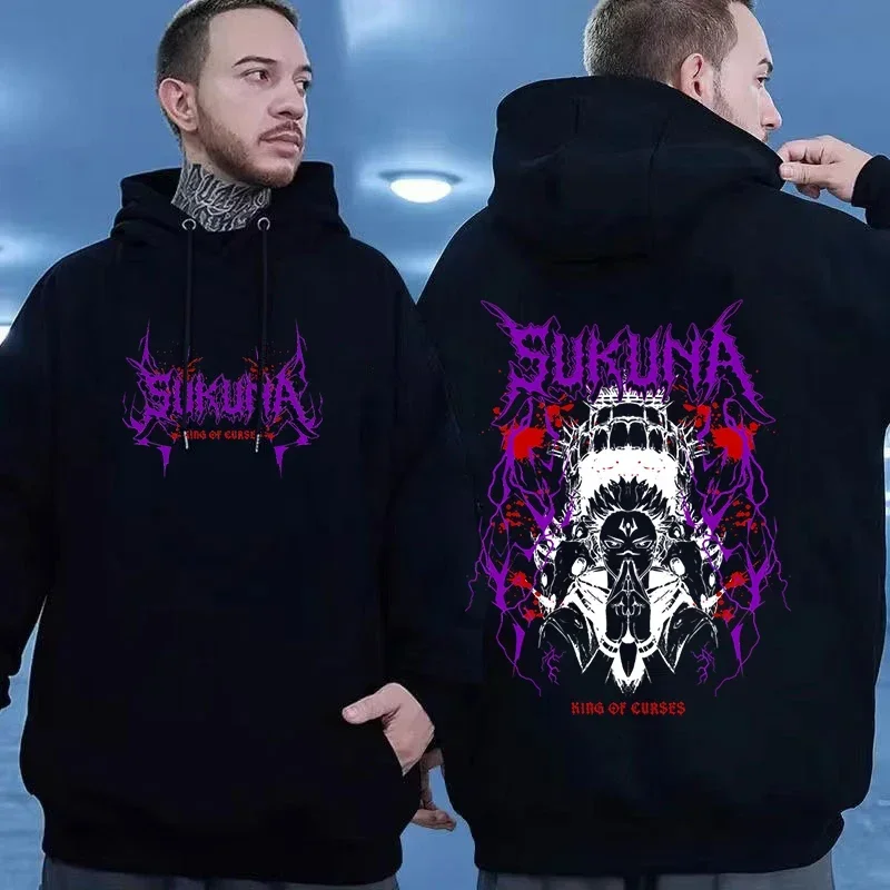 Men's Hooded Shirt Anime Lover Hip Hop Streetwear Sweatshirts Men Ryomen Sukuna Japanese Anime Harajuku Fashion Casual Hoodies