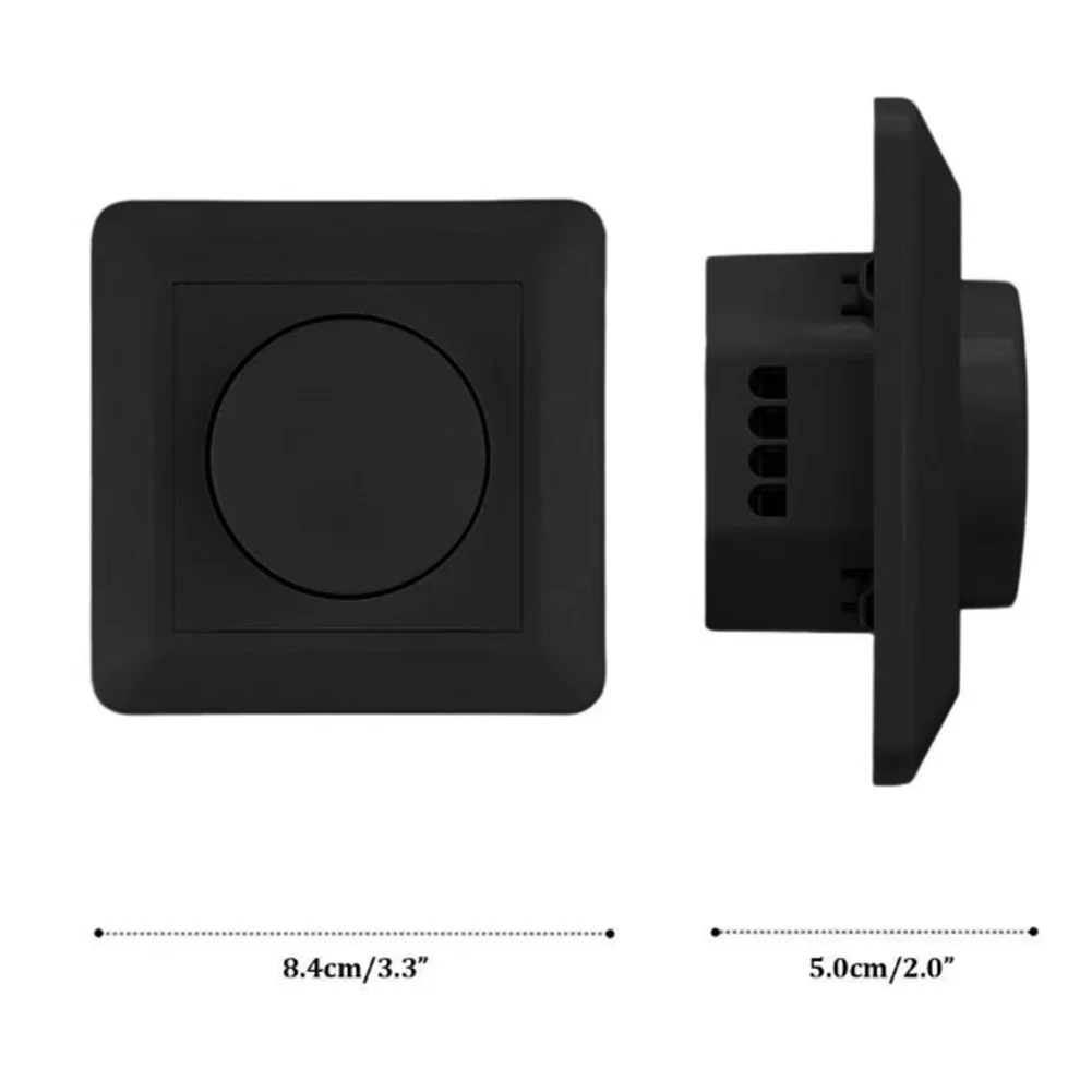 400W LED Dimmer Switch 3-35W Smooth Control For Surface Mount Programmable Black For Home For Lighting Electrical Supplies
