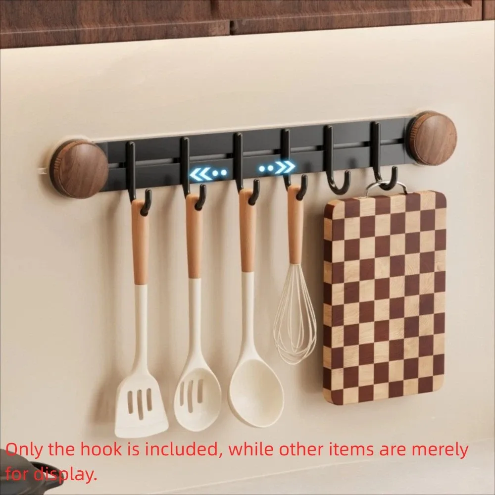 

4/6 Hooks Vacuum Suction Cup Hooks Wall-Mounted No Drilling Hanging Clothes Hooks Space Saving Traceless Kitchen Storage Hooks