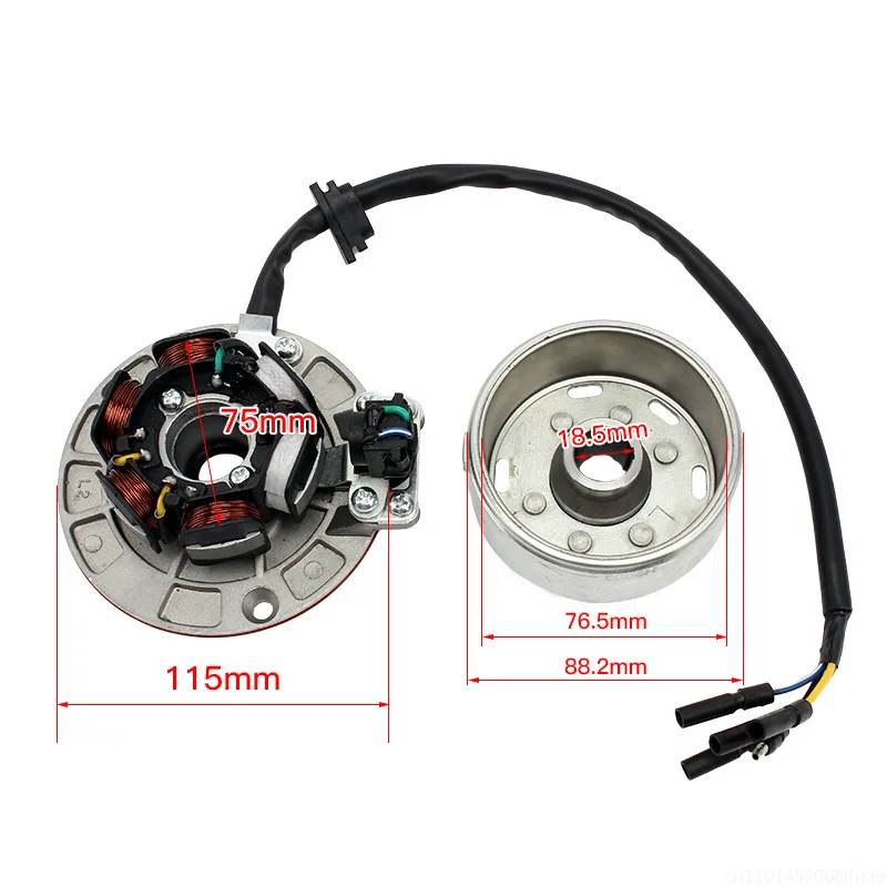 For Yin Xiang 150cc 160cc Engine Refit Ignition Magneto Kar Coil Motorcycle ATV Engine Parts Electric Parts Kit Without Light