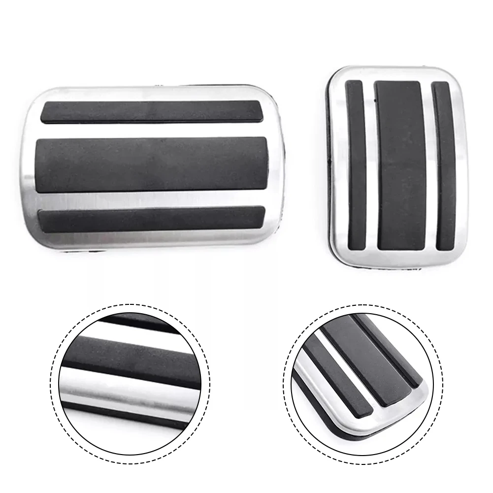 Effortless Installation Pedals Stainless Steel Pedal Covers Upgrade Car Interior 8*5*3 Two Throttle Pedals Included