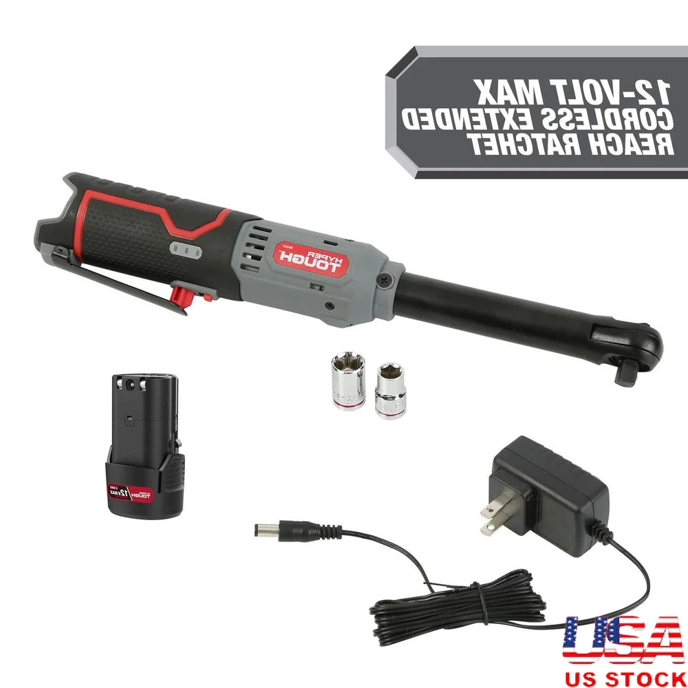 12V Cordless Ratchet Set with Extended Reach 3/8