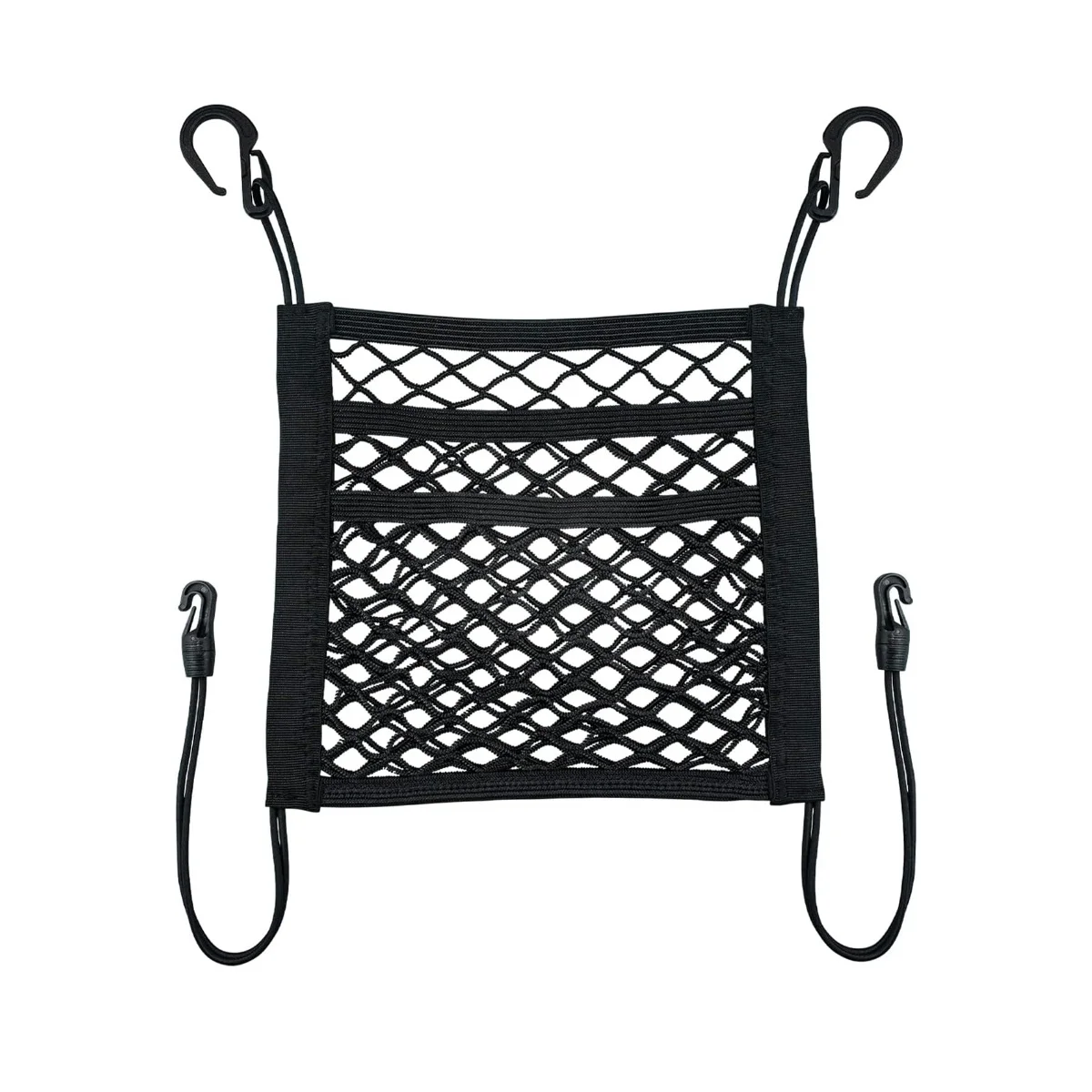 

3-Layer Car Mesh Organizer Storage Netting Between Front Seats for Kid Dog Pet ,Pocket Elastic Tissue Purse Holder for SUV, Van