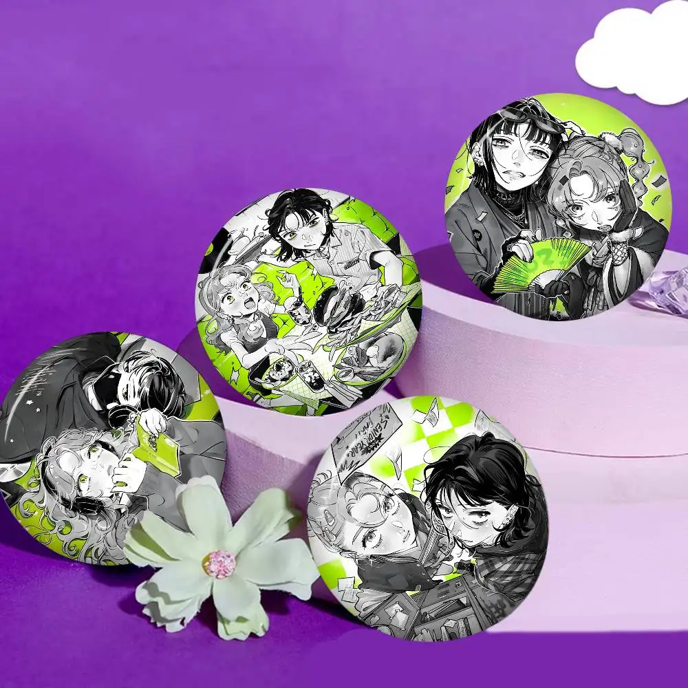 G-Girl-Interested-Manga Creative Pins Funny Faces Round Snap-in Brooch Badge Backpack Hat Accessories Jewelry Gifts
