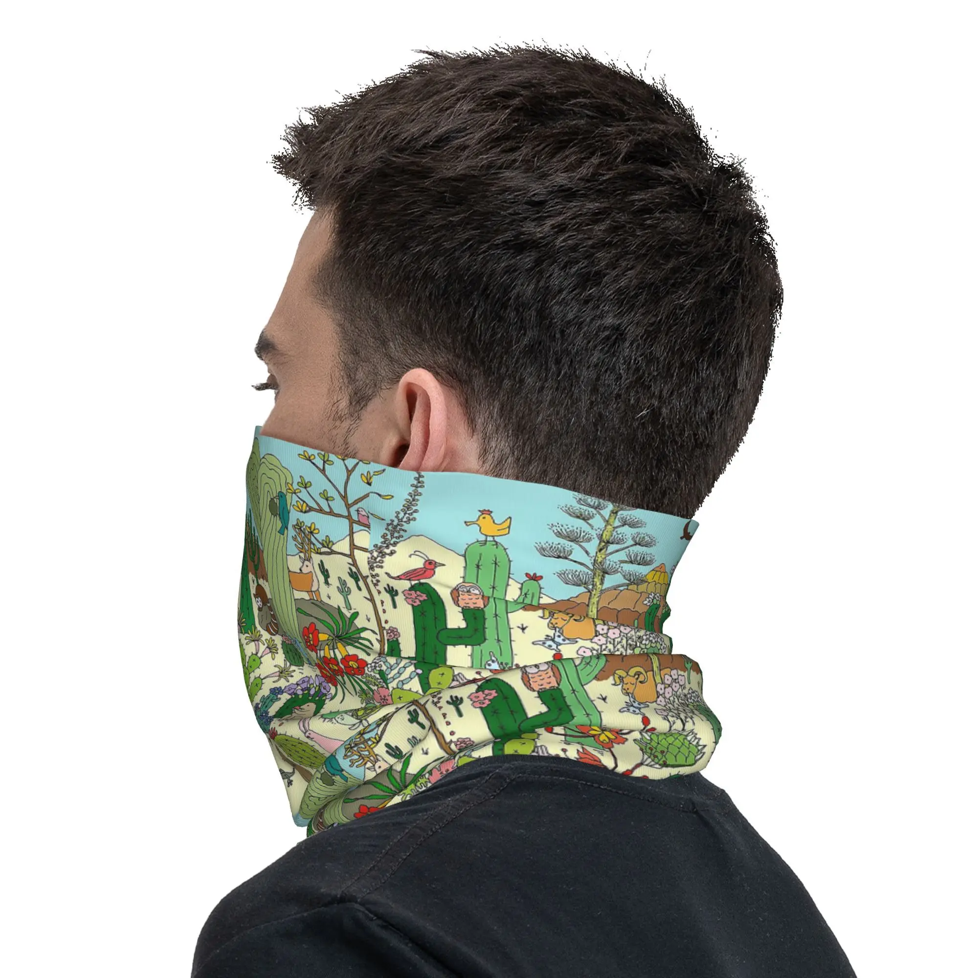 Arizona Desert Museum Bandana Neck Gaiter Gedrukt Wrap Sjaal Multifunctionele hoofddeksels Hardlopen Unisex Volwassen Wasbaar