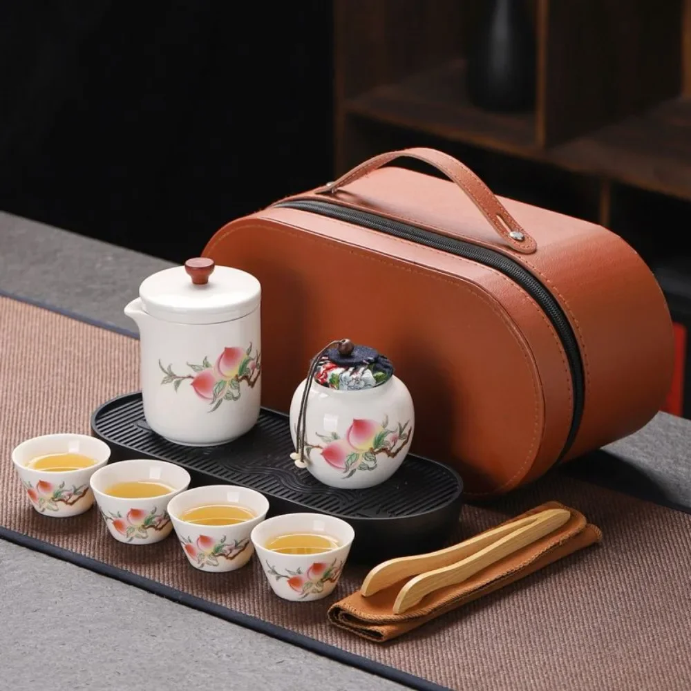 

Travel Tea Set,Car Home Furnishings,Outdoor Office Complete Portable,Teaware Bring A Travel Bag Drinking Utensils Teacup Sets