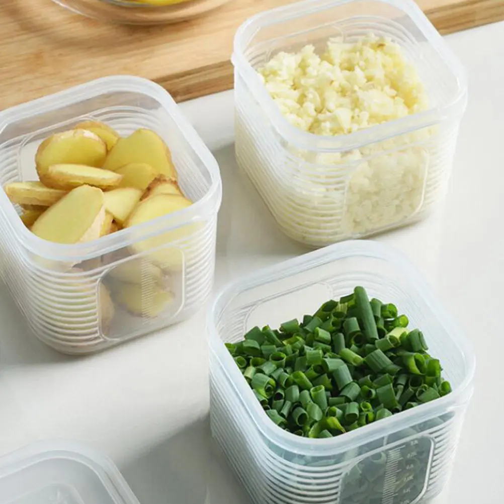 

7 pcs Food Storage Containers Transparent Bpa Free Microwave Safe Freezing Refrigeration Sealing Crisper Box Kitchen