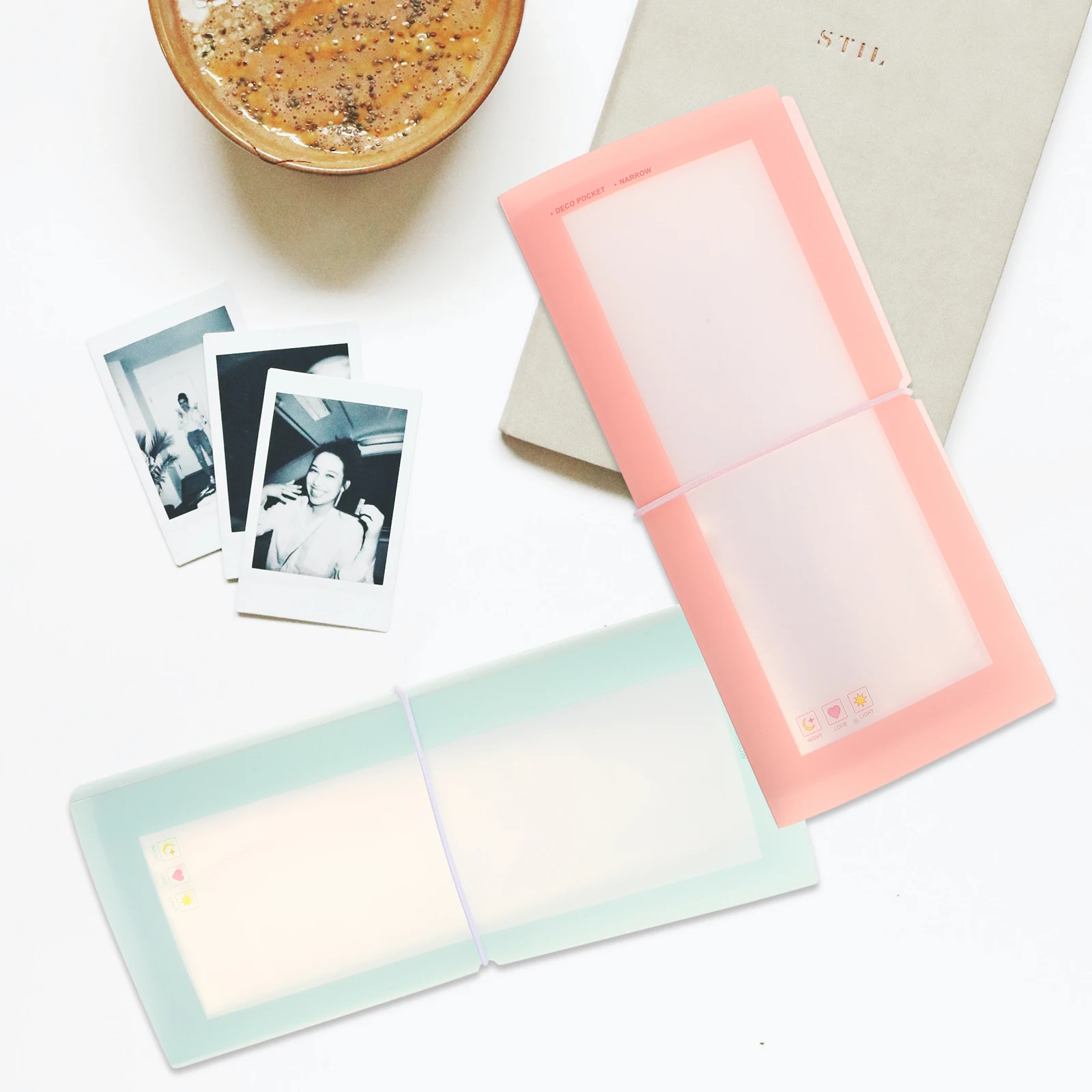 2pcs Sticker Storage Album Large Capacity Clear Cover For Stickers Tickets Photos Diy Decals Organizer Stationery Holder