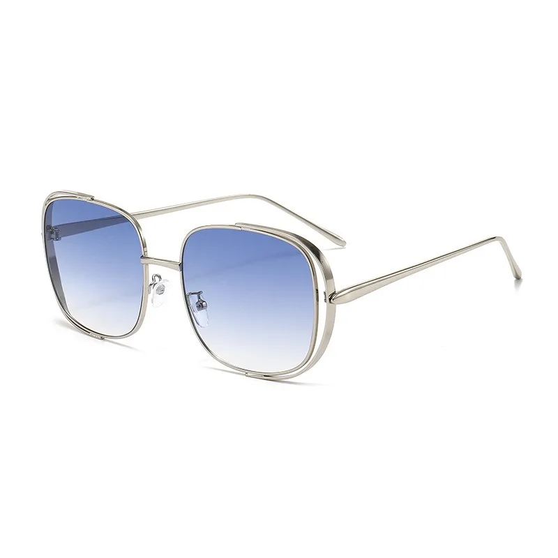 New Sunglasses Anti-ultraviolet Hollow Frame Large Frame for Face Modification Fashion Internet Hot Sunglasses