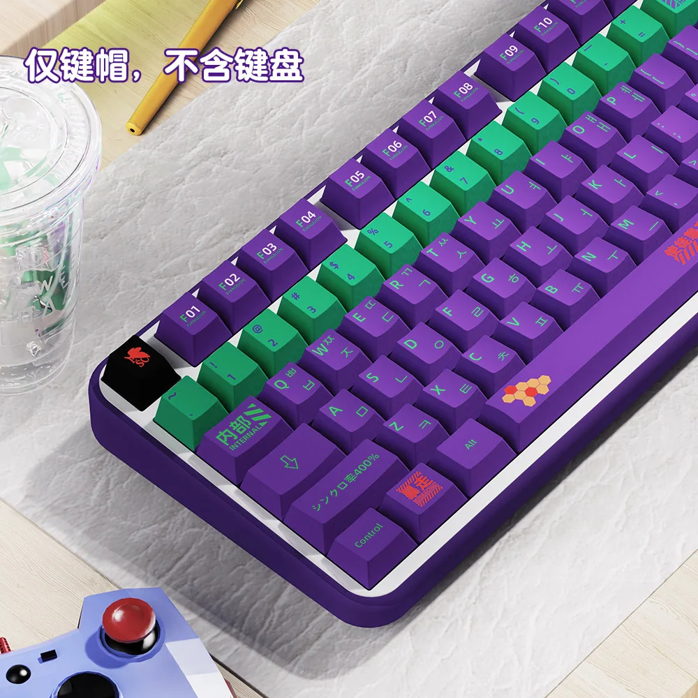 Eva Initial Machine Theme Keycap 139/156key Original Factory Height New Century Gospel Warrior Cartoon Anime Peripherals Gifts