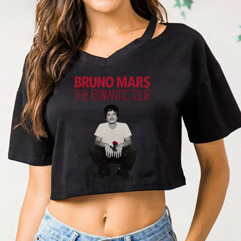 Bruno Mars cropped top ladies graphic scene  meme clearance sales t-shirt baddie gothic vintage grunge