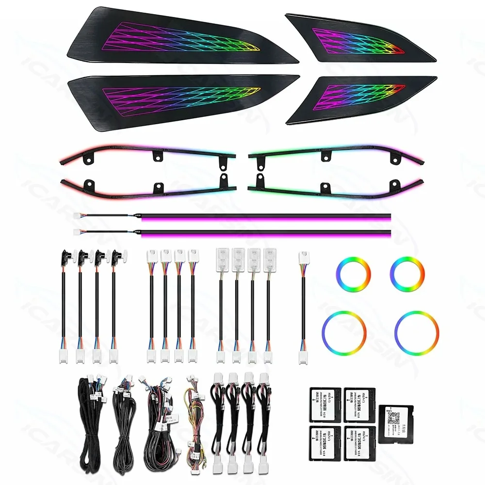 

Обновление 256 цветов Symphony светодиодное освещение салона автомобиля для Lexus NX 2022 + атмосферная полоса аксессуары отделка двери