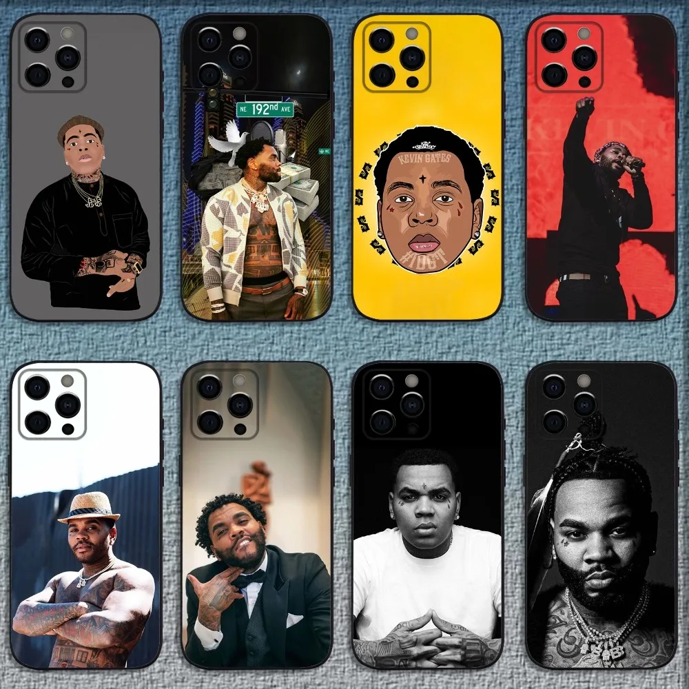 Singer K-Kevin Gates Phone Case For iPhone 16,15,14,13,12,11,Pro,X,XS,Max,XR,Plus,Mini Soft Black Cover