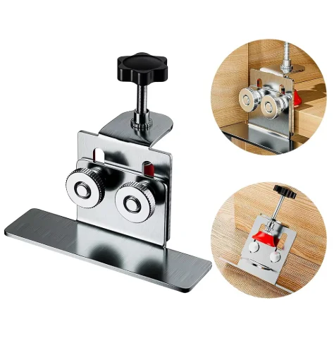 Stainless Steel Cabinet Door Installation Tool Portable Kitchen Frame Fixture Mounting Jig Bracket for Easy Fixation in Househol