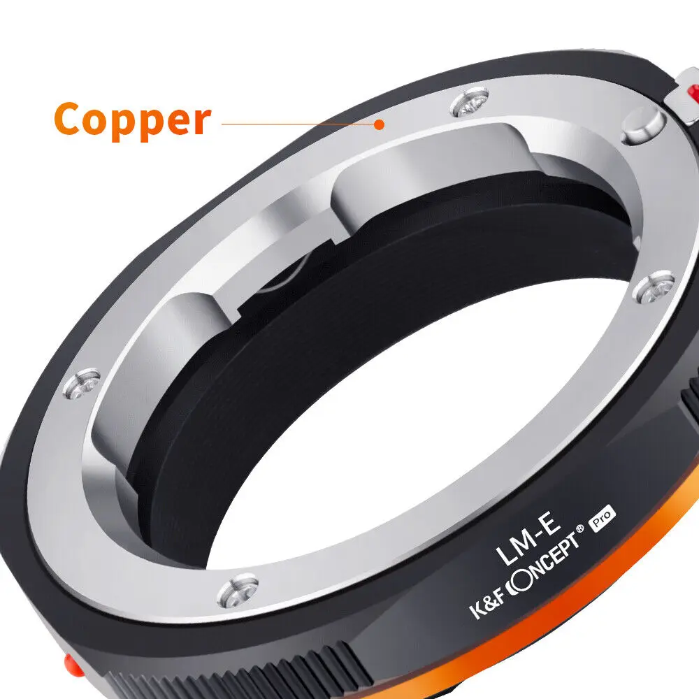 K&F Concept LM to E Pro Lens Adapter Leica M Lens to Sony E a6000 a5000 A7C a1 A9 A7S a7R2 A73 A7RIV Camera