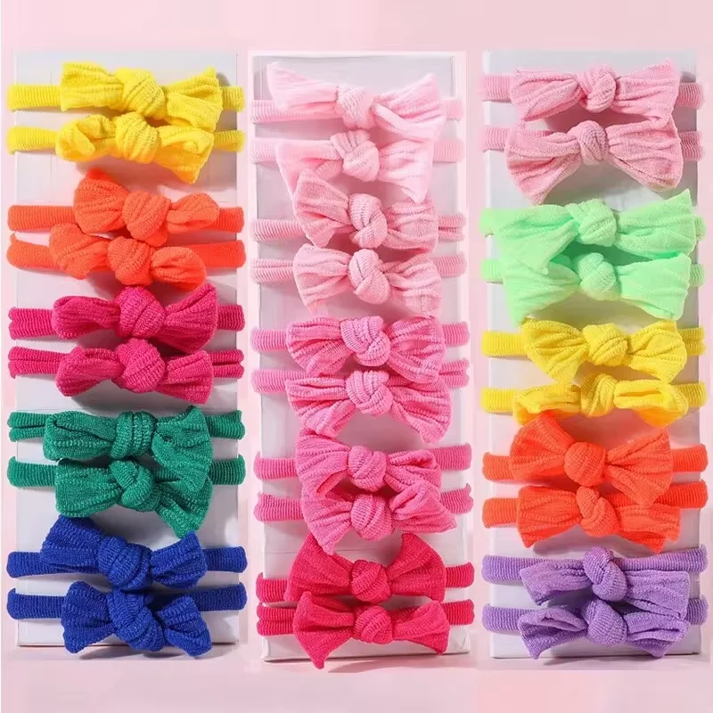 10/30Pcs Colorful Bowknot Hair Bands for Women 4CM Fashion Elastic Headbands Girls Ponytail Holder Headwear Hair Accessories