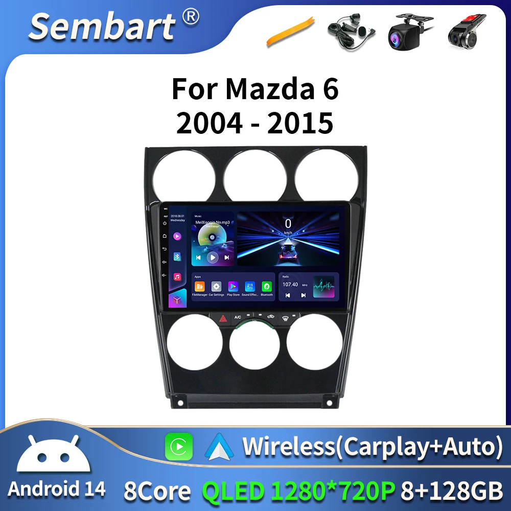 

Dsp Android 16 4G 8 Core 2 din Auto Radio for Mazda 6 2004-2015 Carplay Car Multimedia 2din dvd autoradio GPS Vidio Player