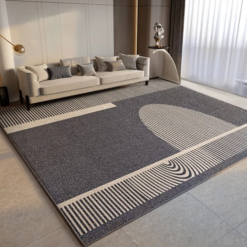 VIKAMA-alfombra geométrica colorida y sencilla, moderna, para sala de estar, sofá, mesa de centro, alfombra antideslizante, fácil de limpiar, decoración del hogar