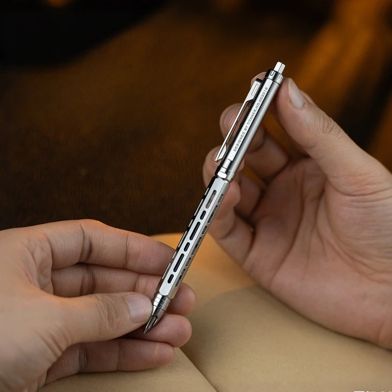 Titaner Titanium Alloy Press Signature Pen Student Metal Aluminum Alloy Neutral Pen Creative Advanced Ceramic Coating Gen Pens