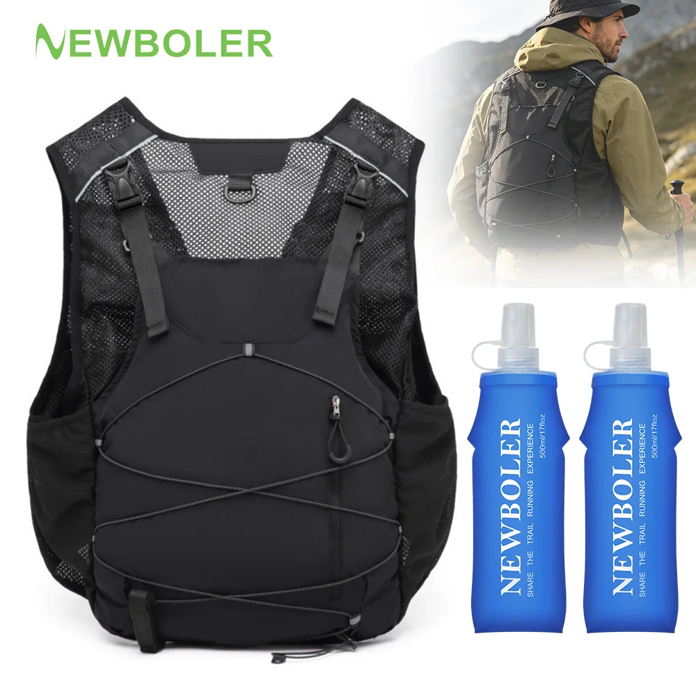 

NEWBOLER Breathable Hydration Vest Trail Running Backpacks Lightweight Cycling Run Jogging Marathon Backpack Riding Climbing Bag