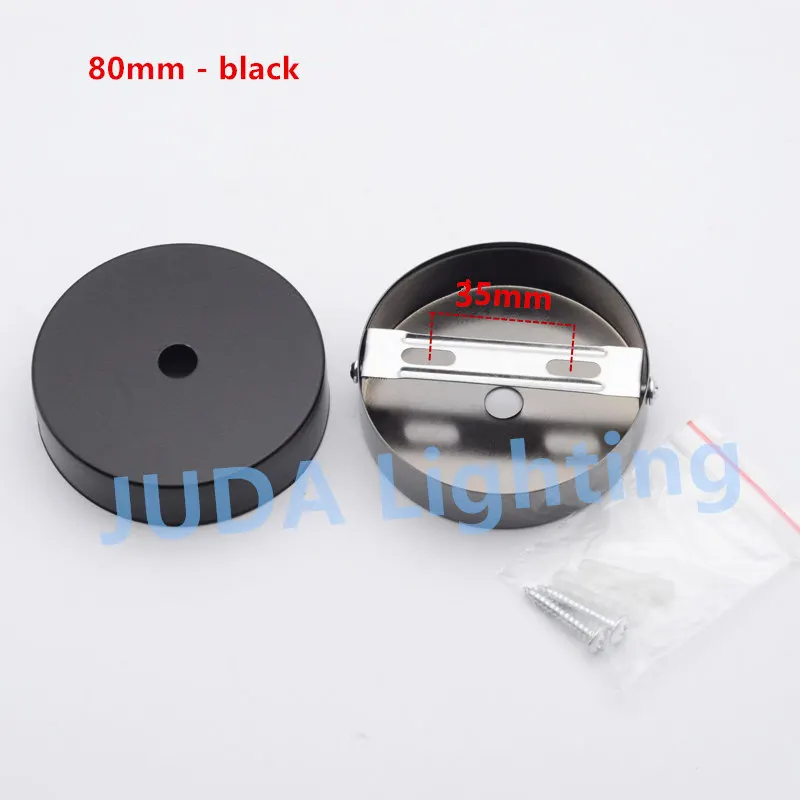 Metal Lamp Base diameter 80mm ceiling plate Iron Ceiling Rose ceiling canopy for wall light led pendant lamp chandelier fittings