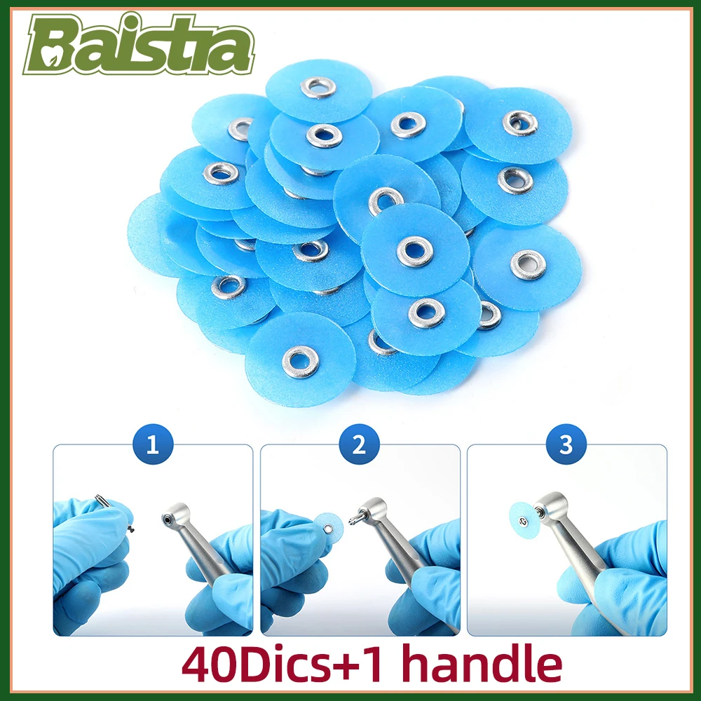 

AZDENT Dental Polishing Discs 40Pcs Discs +1Mandrel Teeth Polishing Kit For Finishing And Polishing Dental Material