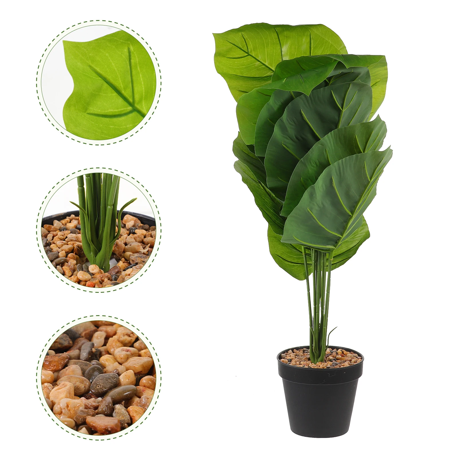 

Artificial Plants Decor Realistic Faux Leaves for Desktop Shelf Living Room Bedroom Office Balcony Plastic Plants Simulation