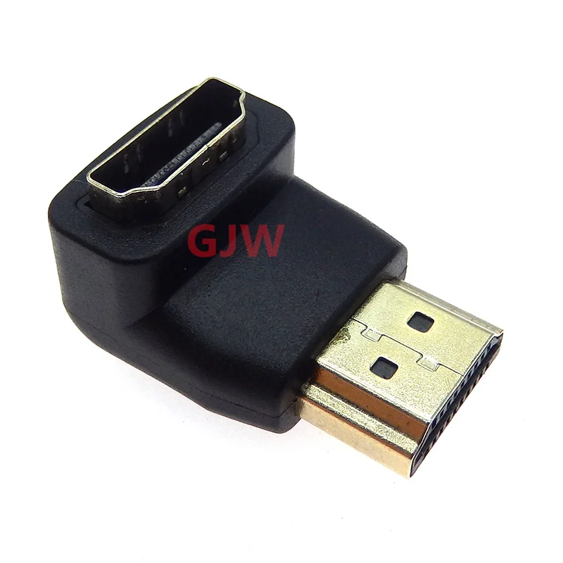 1PCS Gold Plated HDMI Adapter 90 Degree Right Angle Micro Mini HDMI Male To Female Plug for HDTV 1080P Cable Extension