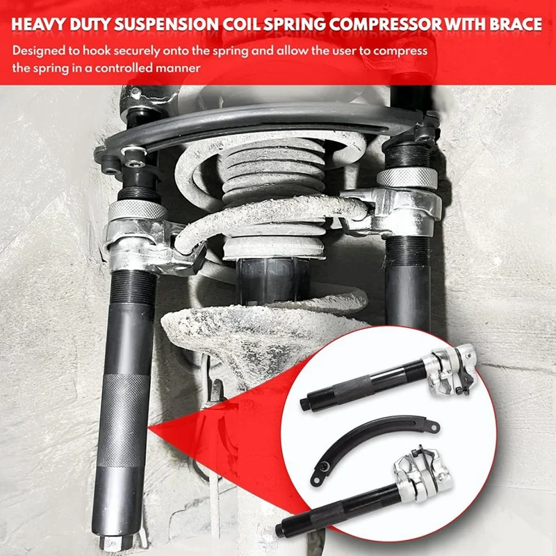 Coil Spring Compressor Tool Extendable Bracket Heavy Duty Strut Spring Compressor Tool Capacity For Car Truck