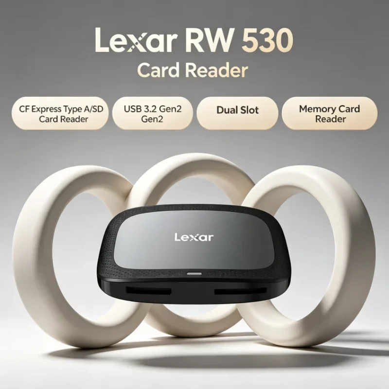 Lexar CFexpress Type A / SD Memory Card Reader CFA Max 900MB/s RW530 USB 3.2 Gen2 Dual Slot SD Card Reader