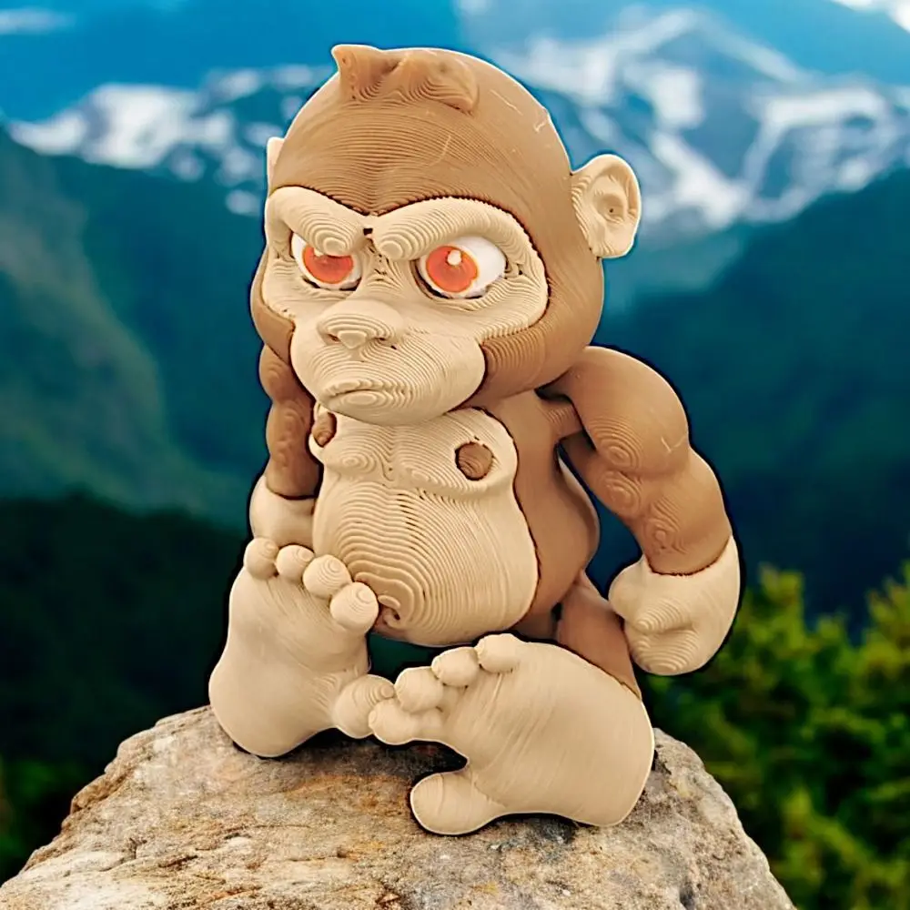 

Simulated Orangutan 3D Printed Monkey Rotatable Poseable Joints 3D Printing Multi-color Monkey Animal Joints Flexible